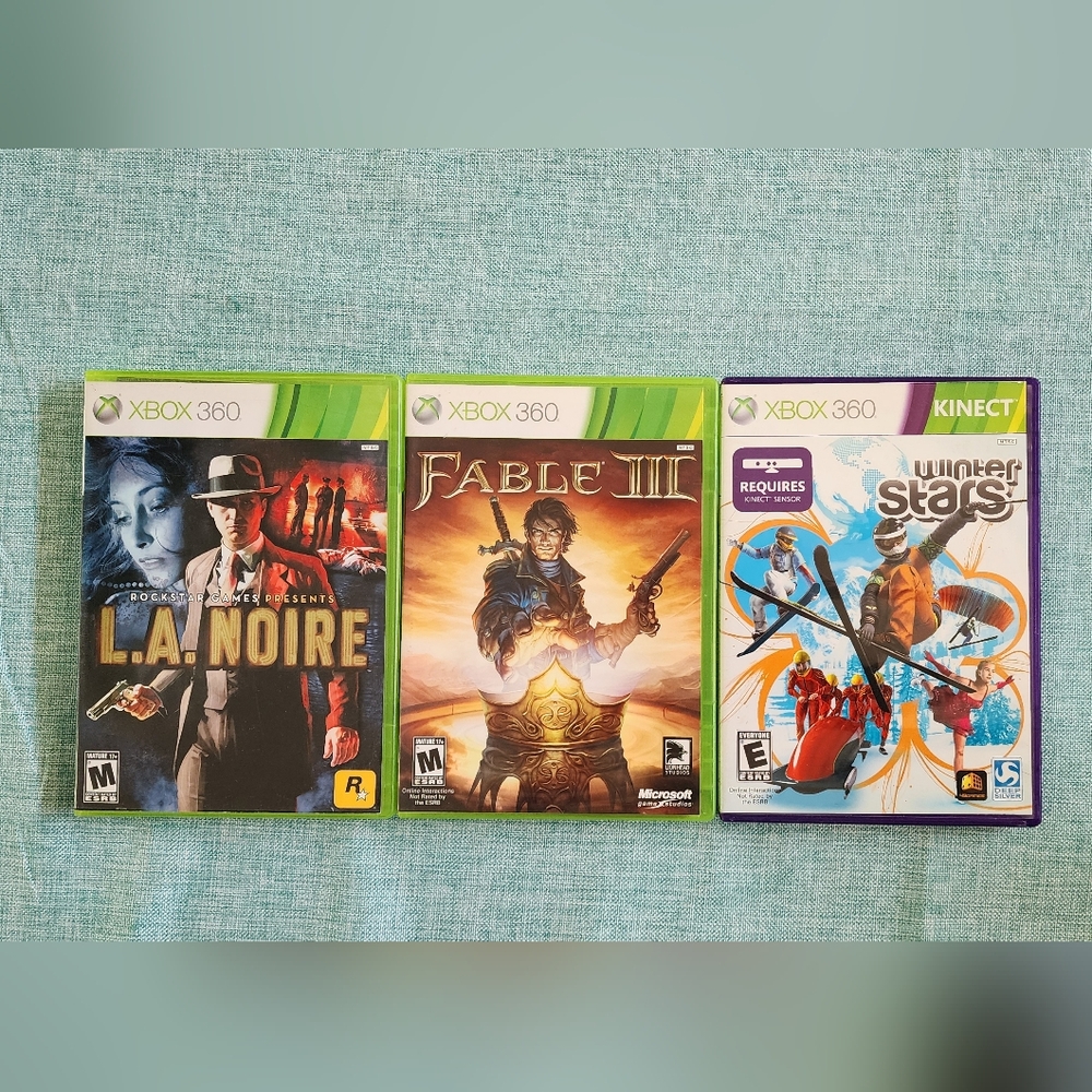 360 Video Game Bundle - L.A. Noire, Fable III, Winter Stars